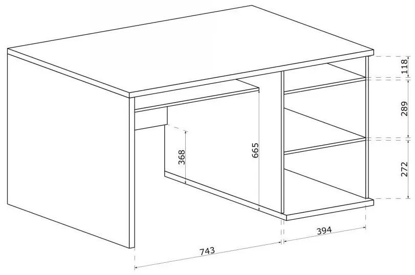 PC stolík Claudi 19 (dub artisan). Vlastná spoľahlivá doprava až k Vám domov. 1055504