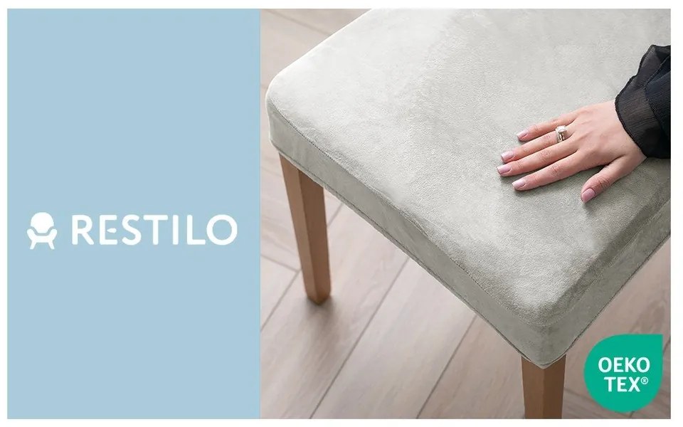Svetlosivé napínacie poťahy v súprave 4 ks na stoličku 48 cm Sento – Restilo
