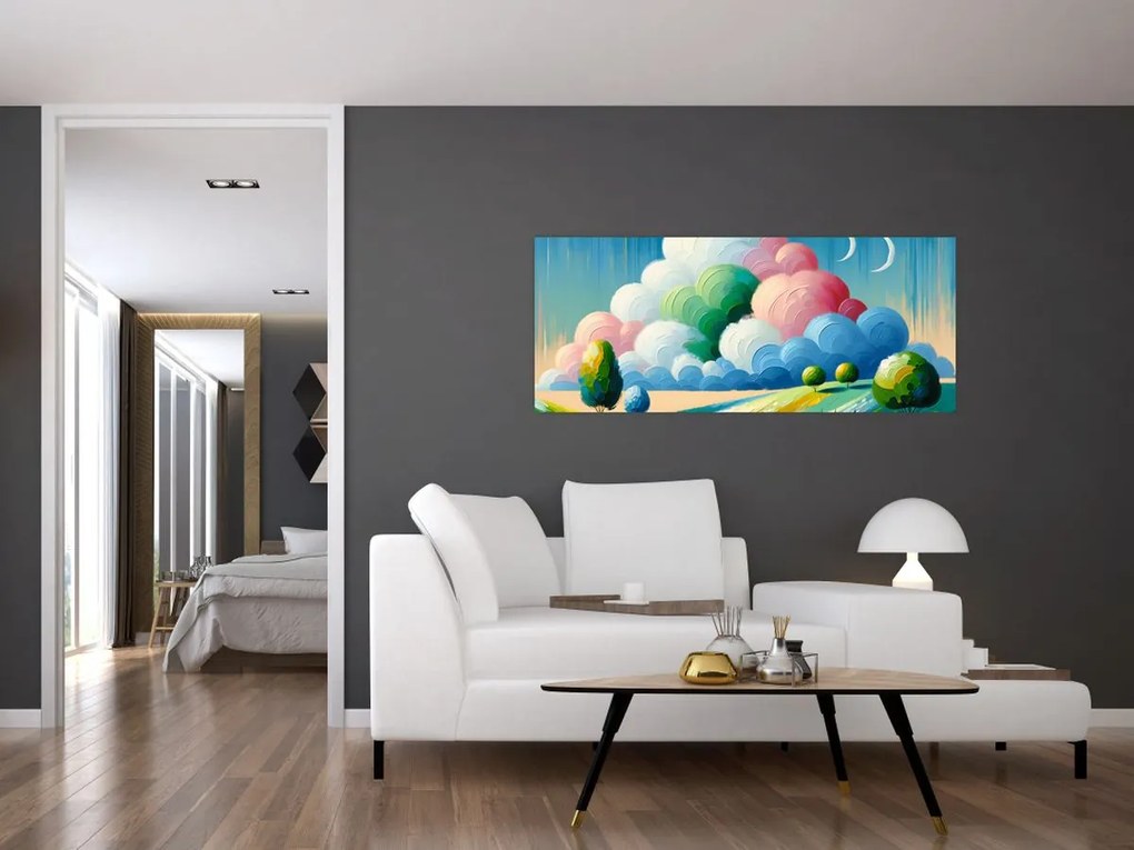Obraz - Krajinka s mrakom (120x50 cm)