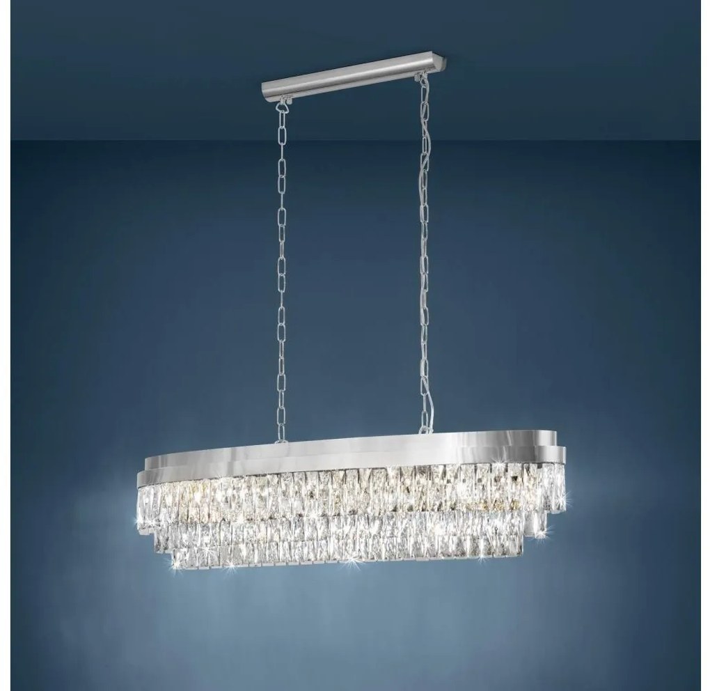 Eglo 39495 - Luster na reťazi VALPARAISO 13xE14/40W/230V lesklý chróm