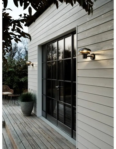 Nordlux - Vonkajšie nástenné svietidlo KURNOS 1xE14/12W/230V IP54 čierna