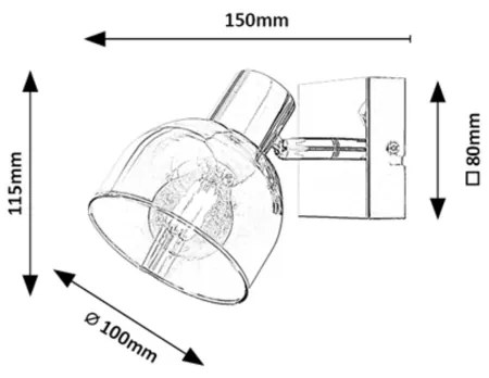 Rabalux 3248 - Nástenné bodové svietidlo TARIEN 1xE14/40W/230V