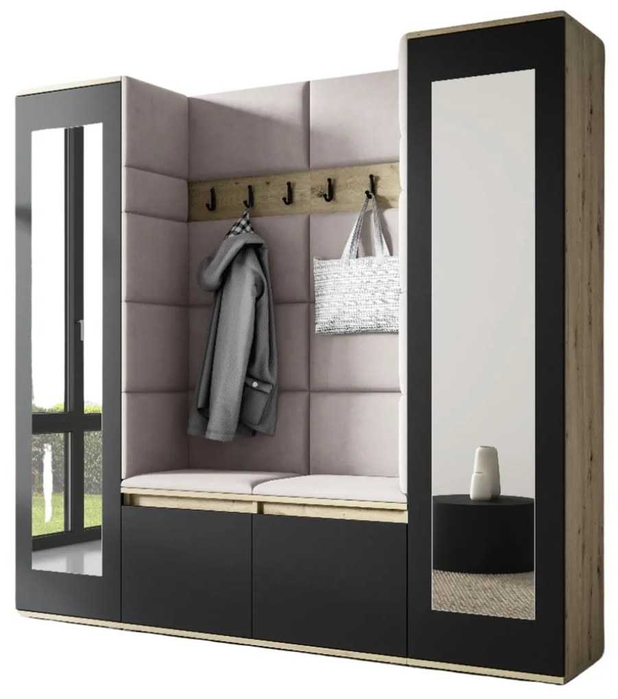 Predsieňová stena AMI 31 Bez zrkadla Dub sonoma Sivá