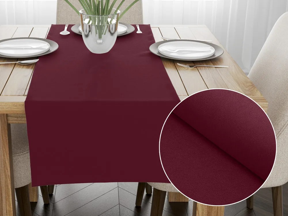 Biante Dekoračný behúň na stôl BKU-115 Burgundský vínový 45x180 cm