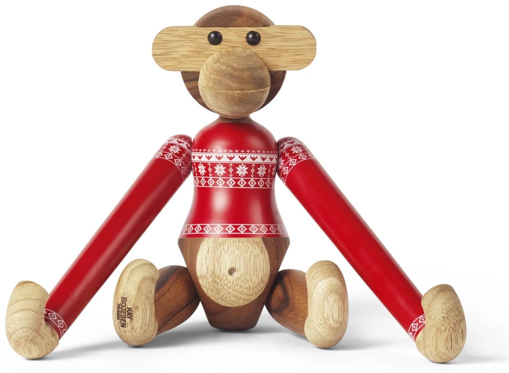 Kay Bojesen Drevená opička Monkey Christmas Jumper 2024 Mini
