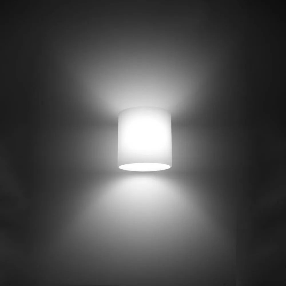 Biele nástenné svietidlo ø 10 cm Gino – Sollux