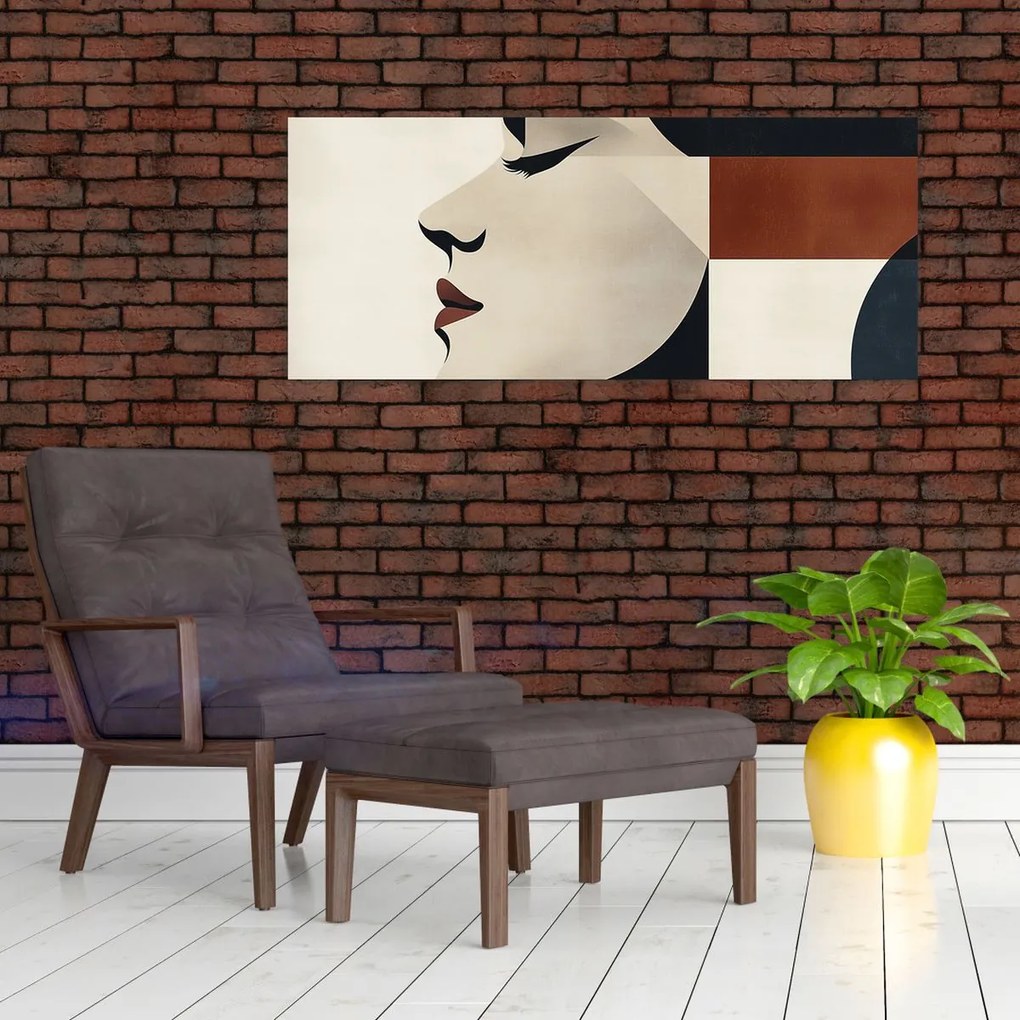 Obraz - Žena z profilu (120x50 cm)