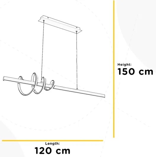 ONLI - LED Luster na lanku SWING LED/30W/230V 4000K čierna