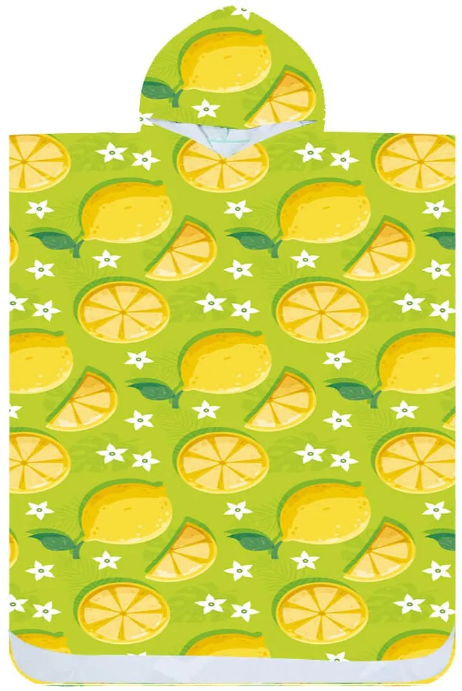 Plážové pončo LEMONS zelené 80x145 cm