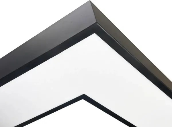 LED stropné svietidlo LED/100W/230V 3000/4000/6500K 80x80 cm čierne