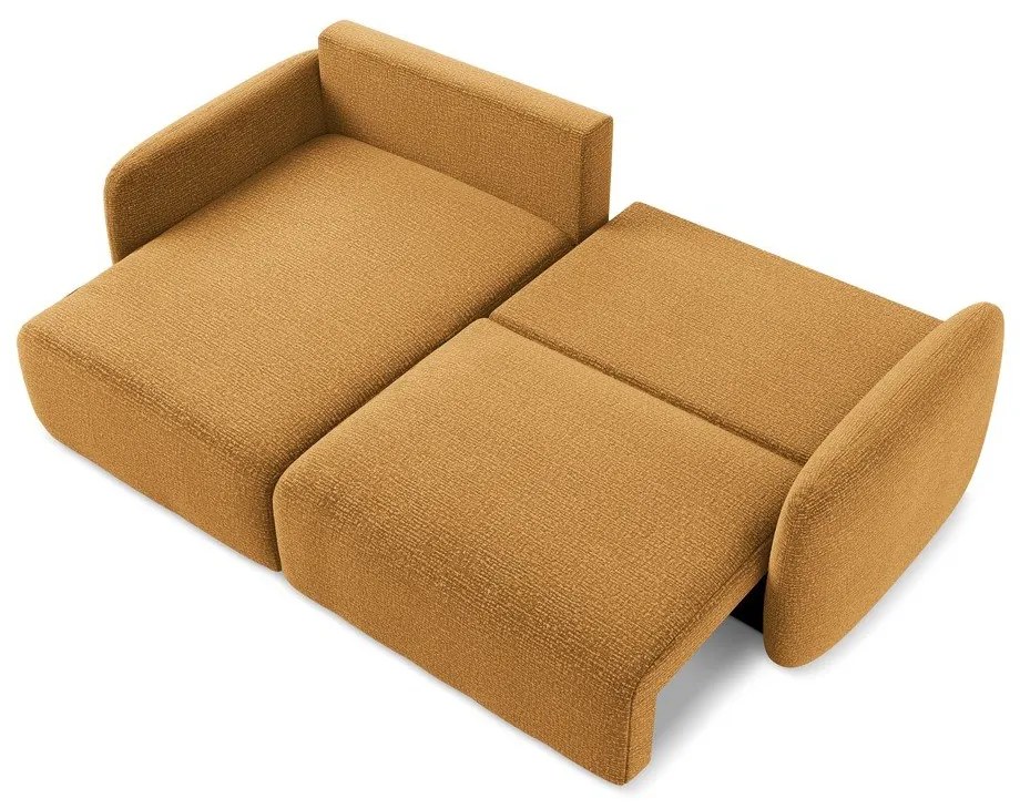 Oranžová rozkladacia/s úložným priestorom rohová pohovka (ľavý roh) Kalena – Makamii