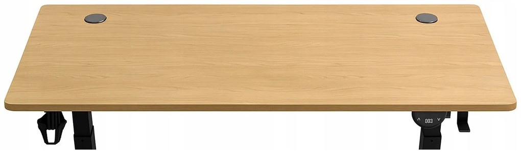 Herný stôl BR04 svetlohnedý s čiernym rámom 120 cm