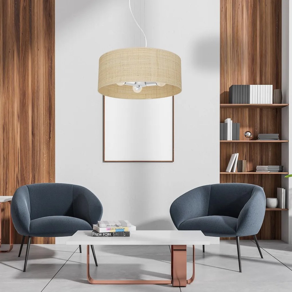 Závesné svietidlo Marshall, 1x ratanové tienidlo, (fi 50cm), w