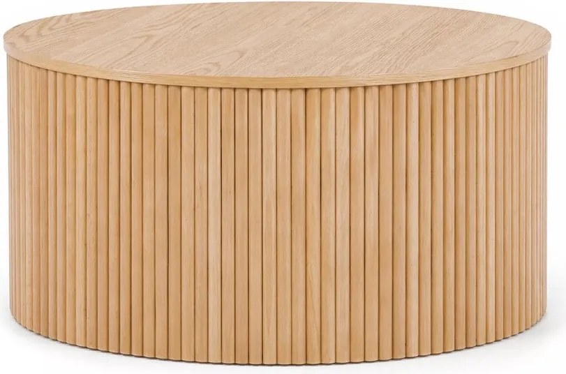 Okrúhly konferenčný stolík Tamis 80 cm - prírodný