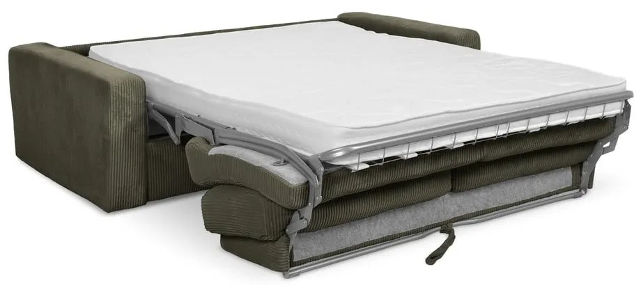 Khaki menčestrová rozkladacia pohovka 195 cm Nona – Makamii