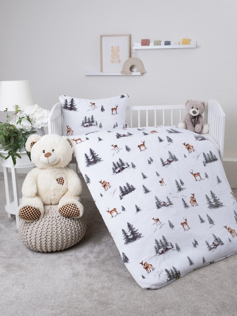Obliečky mikroplyš do postieľky Exclusive - Zimný les