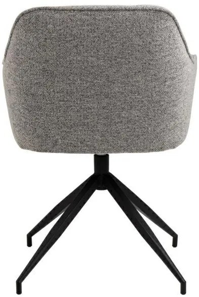 Otočné jídelní křeslo Brooke šedé