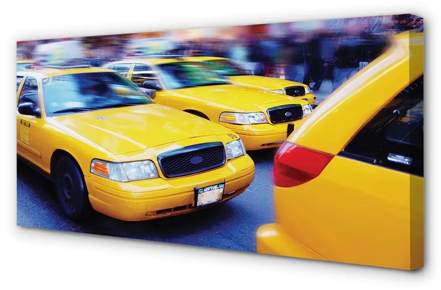 Obraz canvas Žltá taxi City 120x60 cm