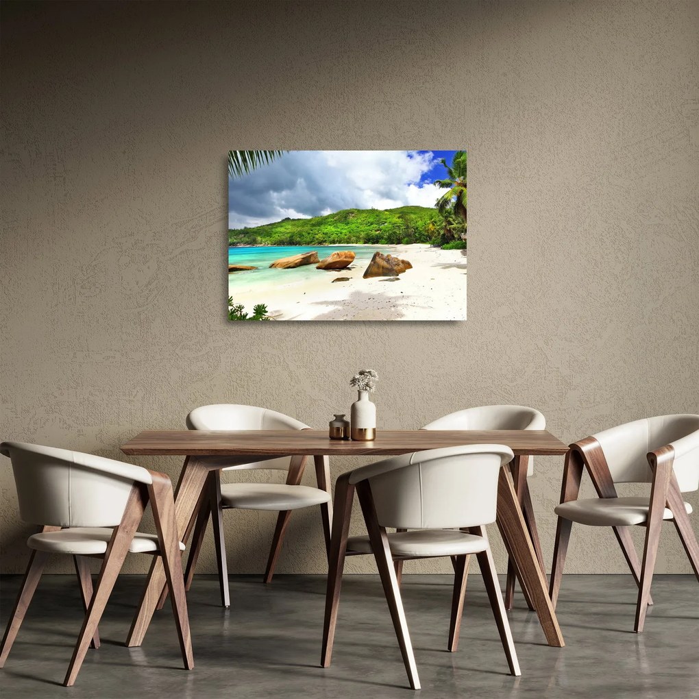 Sklenený obraz - Takamaka, Seychely (70x50 cm)
