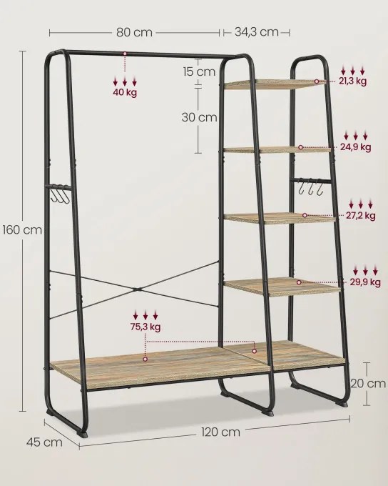 Vešiakový stojan s botníkom RGR116K01