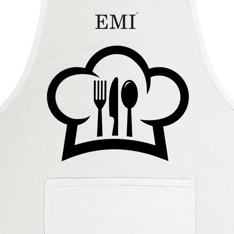 Kuchynská zástera Chef EMI, biela