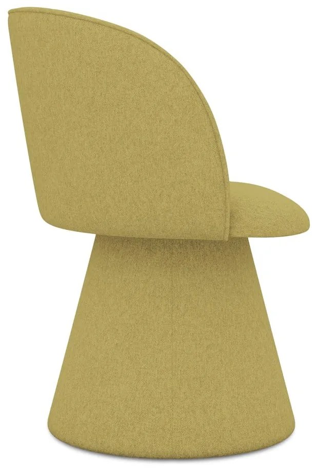 Žlté čalúnené jedálenské kreslo Maia – Makamii