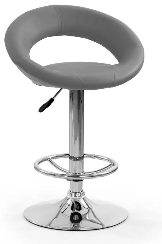 HALMAR Barová stolička H-15, chróm/sivá