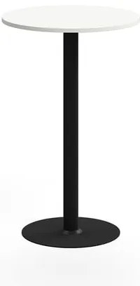 Barový stôl ALVA, Ø700x1100 mm, HPL, čierna/biela