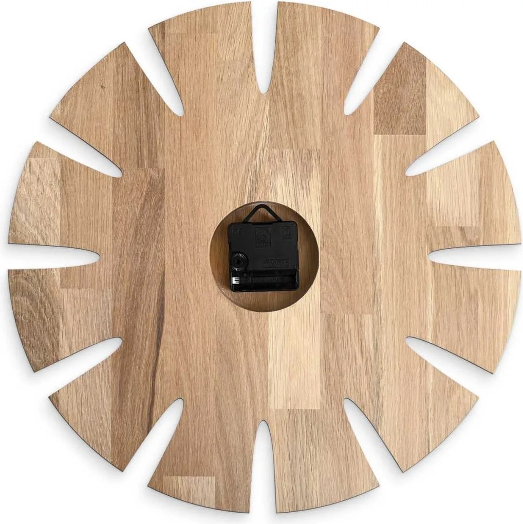 Luxusné vyrezávané drevené hodiny na stenu - UBKOP: Farba čierna RAL 9005 30 cm 4636-107946 MAS014-3041-BLACK-30