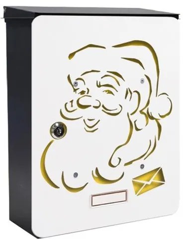 MIA box Santa Claus Y - poštová schránka s výmenným krytom a menovkou, Santa Claus