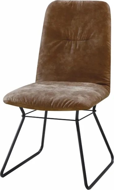 Moderní židle, hnědá látka / černý kov, ALMIRA 0000201255 Tempo Kondela