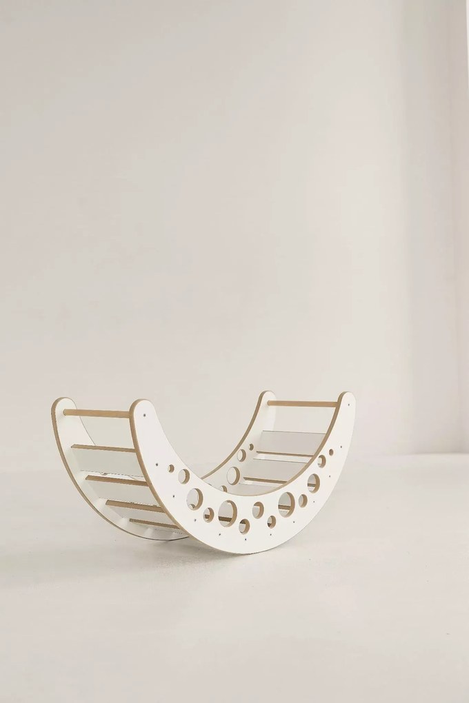 Montessori drevená hojdačka veľká šedá moon