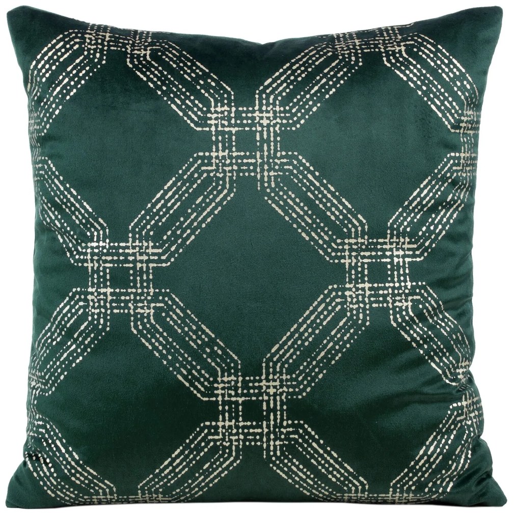 DEKORAČNÁ OBLIEČKA NA VANKÚŠ BLINK30 45X45 CM TMAVOZELENÁ