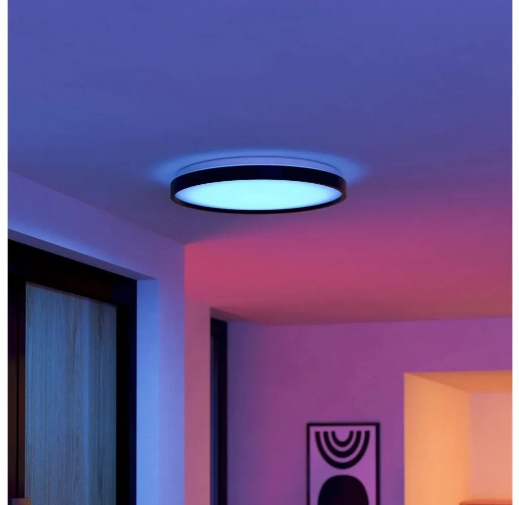 Eglo 300692-LED RGBW stropné svietidlo MOZONCILLO-Z LED/28,3W/230V čierna + diaľkové ovládanie