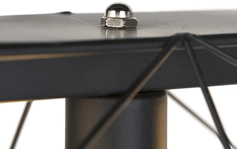 Priemyselné závesné svietidlo čierne 3-svetlo - Carcass