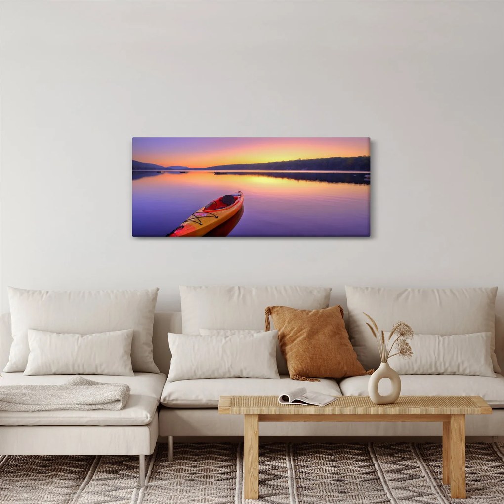Obraz - Kajak na jazere (120x50 cm)