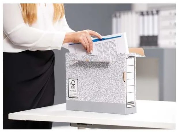 Archivačný box Fellowes Bankers Box 80 mm - 10 ks, sivá