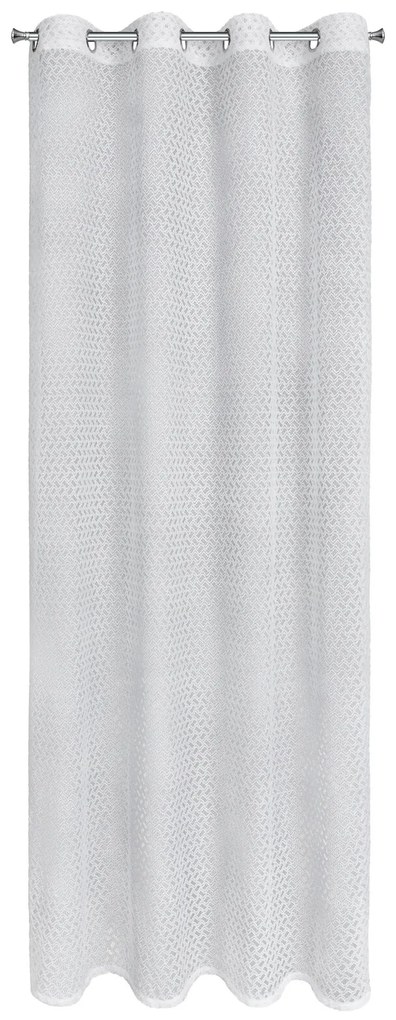ZÁCLONA NA KRÚŽKOCH CINDY 140X250 CM BIELA