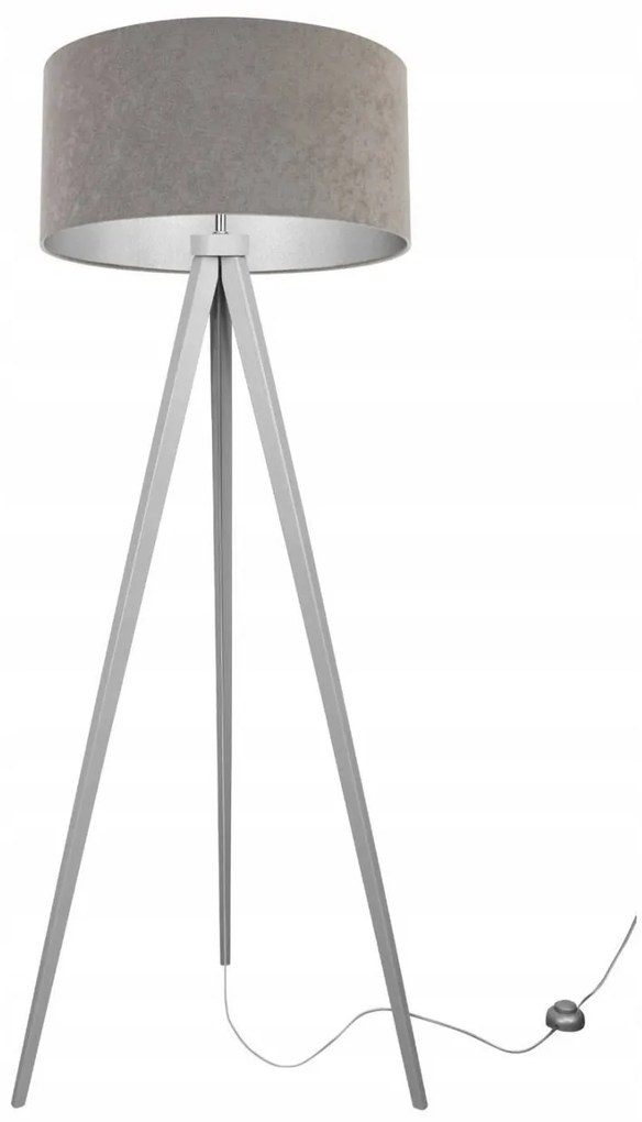 Stojacia lampa Mediolan, 1x textilné tienidlo (výber z 10 farieb), (výber zo 6 farieb konštrukcie), ch