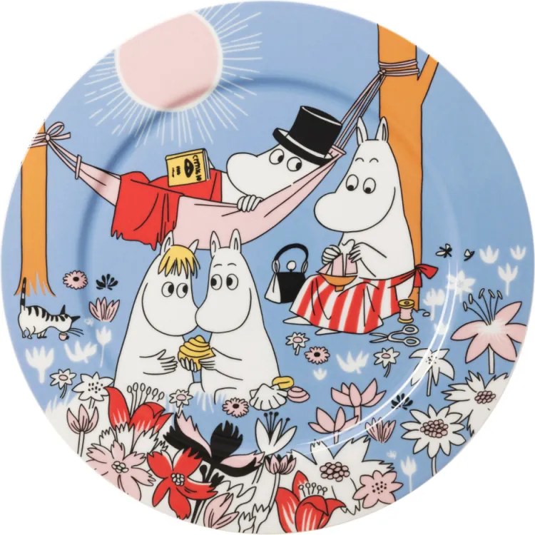 Servírovací tanier Moomin Family Time 30cm, modrý