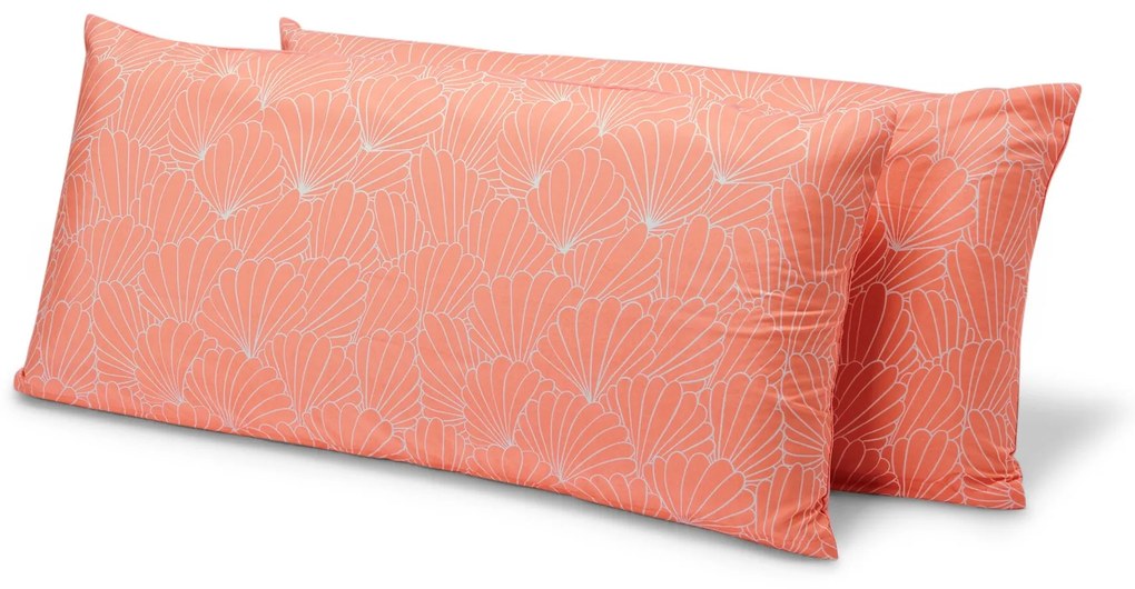 Obliečky na vankúše z mikrovlákna, koralové, 2 ks, cca 80 x 40 cm