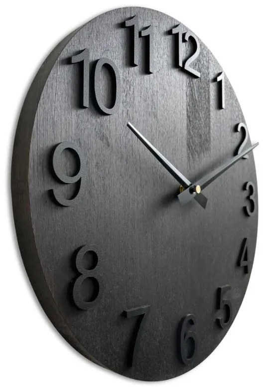 Dizajnové nástenné hodiny z masívneho dreva I SENTOP MAS017-3169-hands/black