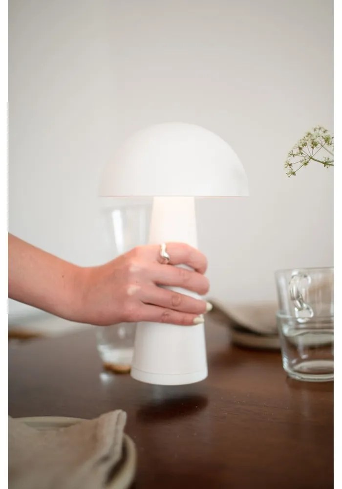 Biela LED stolová lampa (výška 26,5 cm) Fungi – Markslöjd
