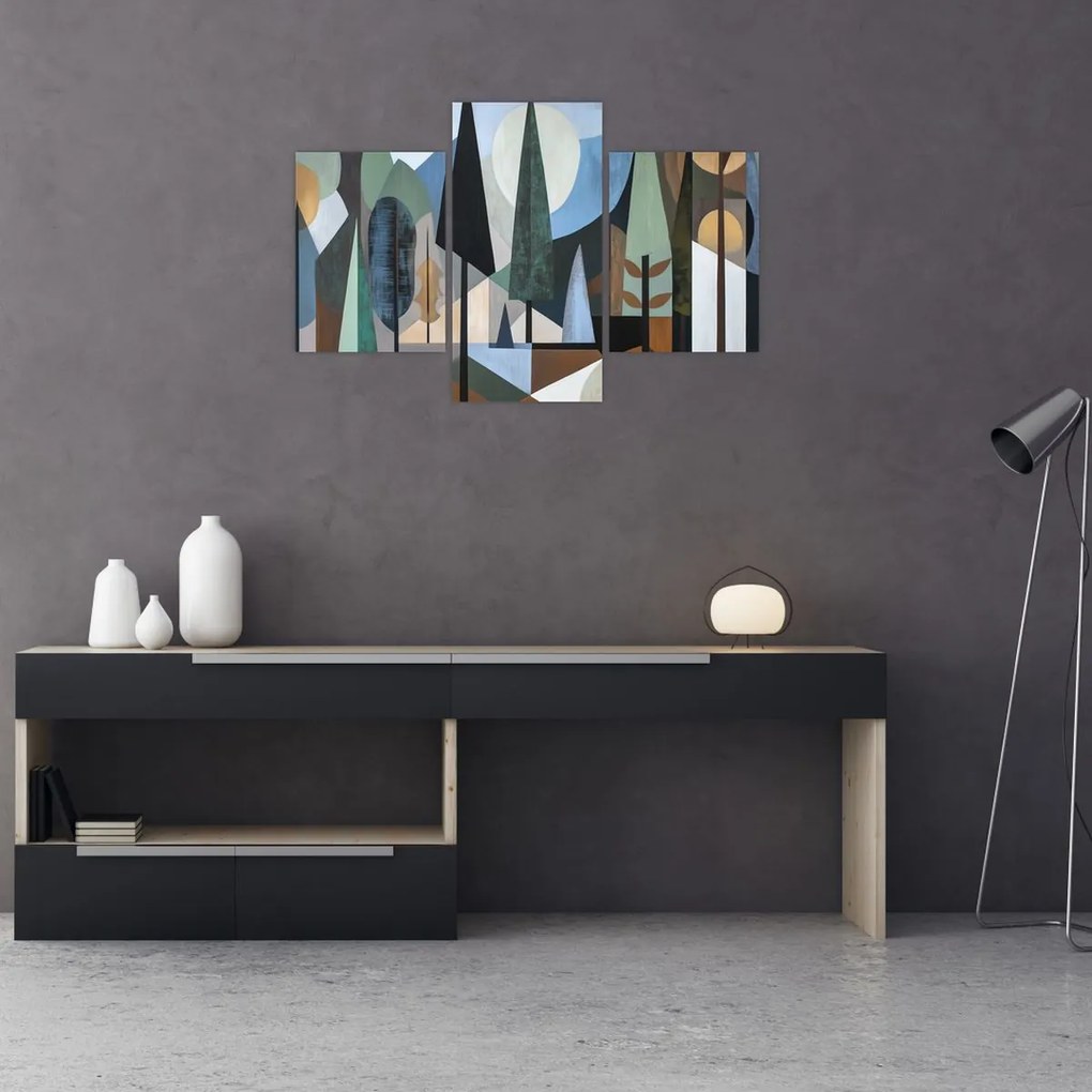 Obraz - Prírodná geometrická abstrakcia II. (90x60 cm)