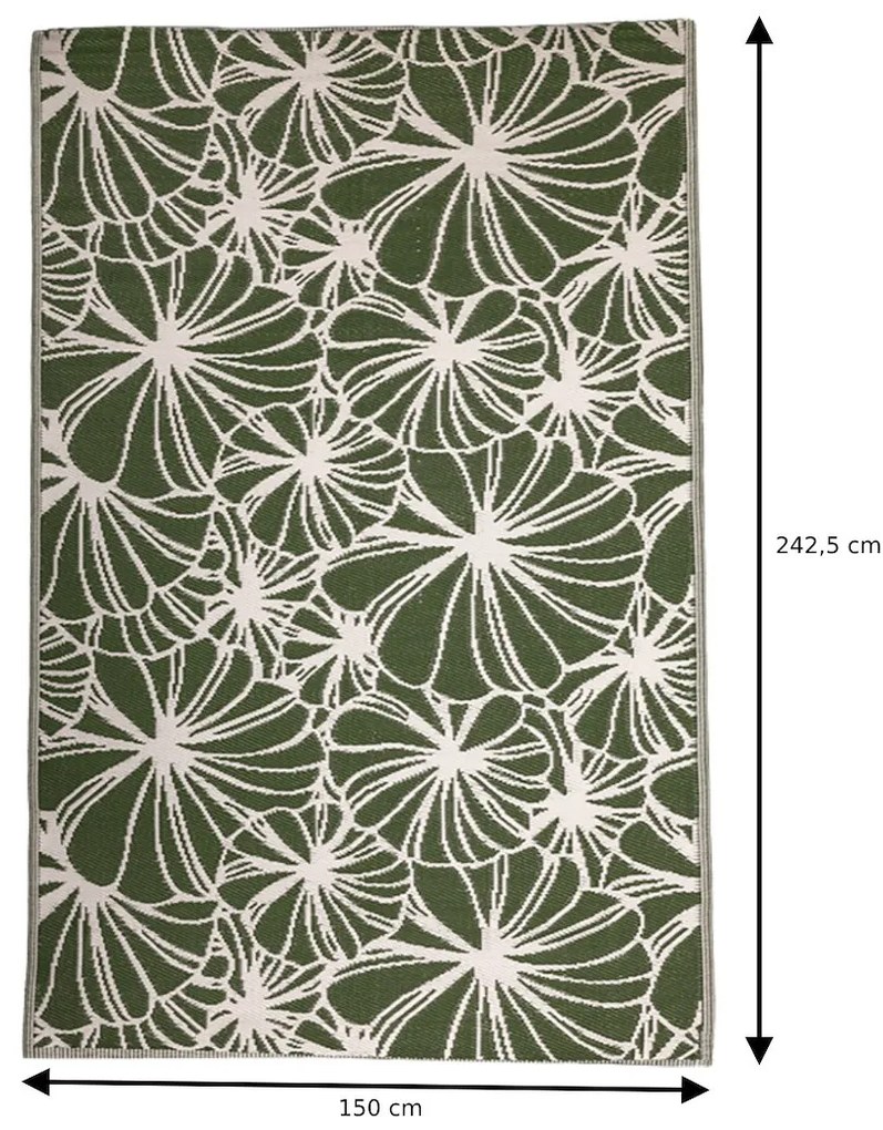 Esschert Design Koberec Jessica, 150x242,5 cm, zelená