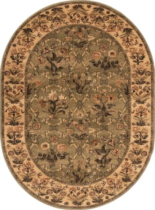 Koberec  Agnella Isfahan Olandia olivový ovál