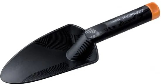 Čierna záhradná lopatka zo sklolaminátu Fiskars Solid, šírka 8,4 cm