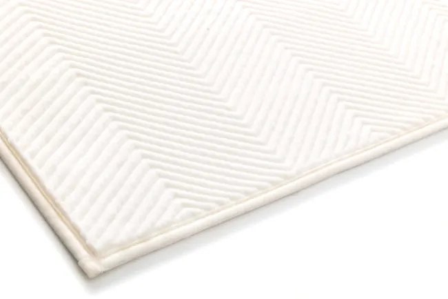 Kúpeľňový koberček Fishbone krémový