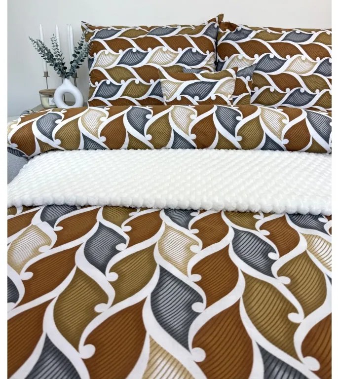 INTERMEDIC SK Posteľná bielizeň WAVES – 100 % bavlna, 140x200 + 70x90 cm, vlnitý vzor