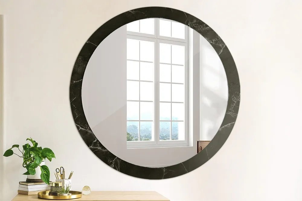 Okrúhle ozdobné zrkadlo Mramorový kameň fi 100 cm